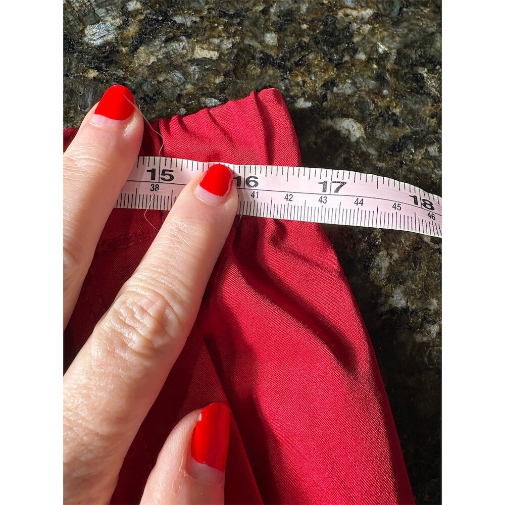 Healing Hands Scrub Pants Womens Size L Red Cargo Drawstring Elastic Waist - Picture 8 of 10